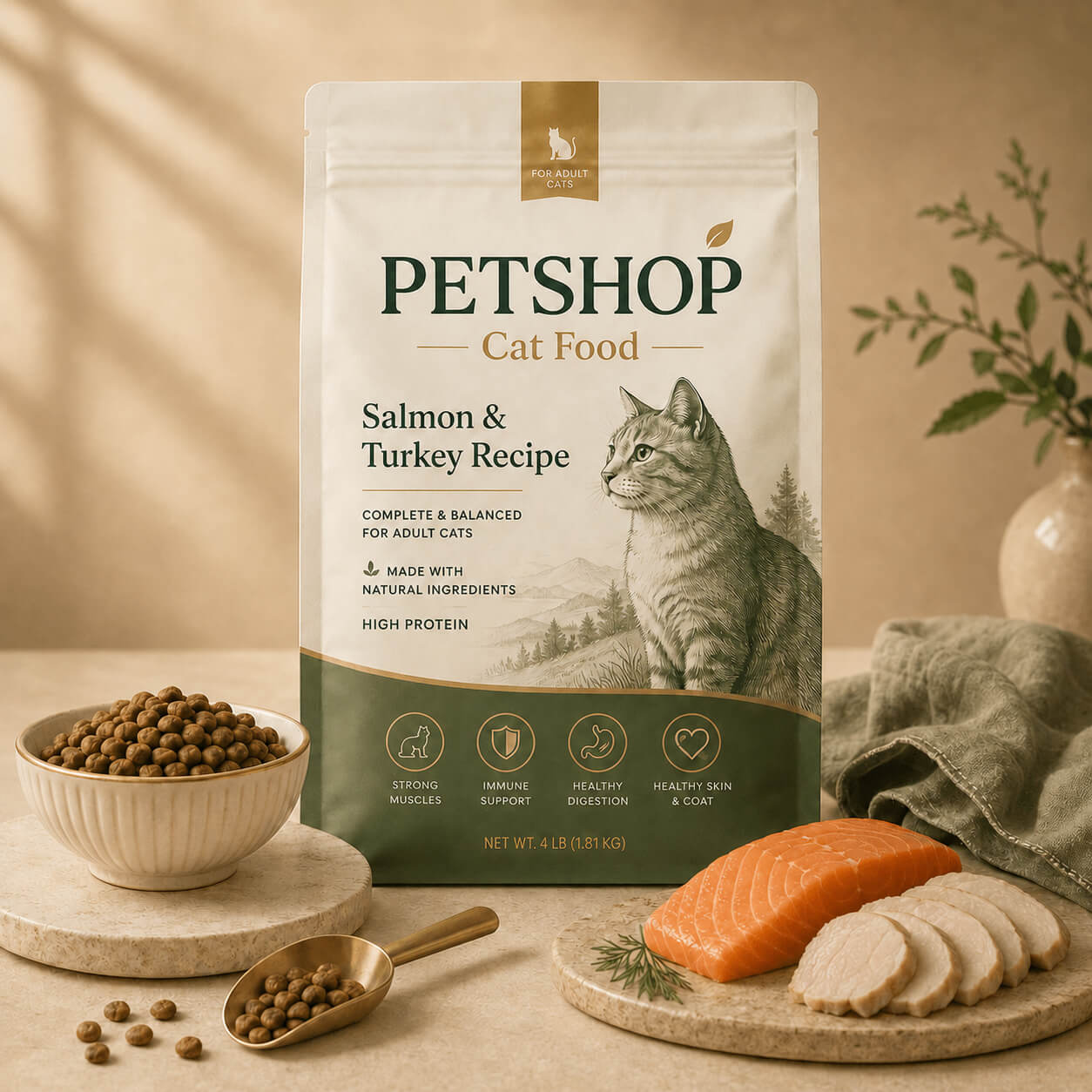 Salmon & Turkey Cat Food