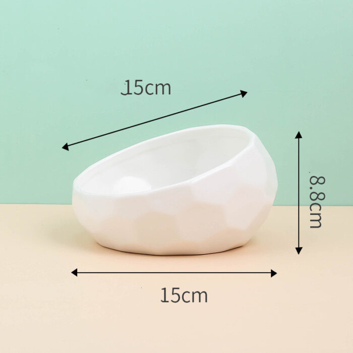 White Faceted Ceramic Bowl